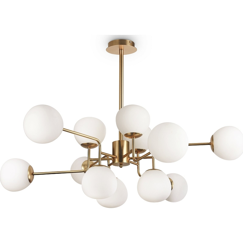 Люстра Maytoni Modern Erich MOD221-PL-12-G Белая Латунь