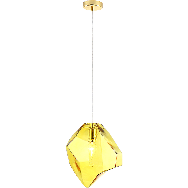 Подвесной светильник Crystal Lux Nuestro SP1 Gold Amber цвет плафона/подвески Бежевый, Прозрачный, цвет арматуры Золото