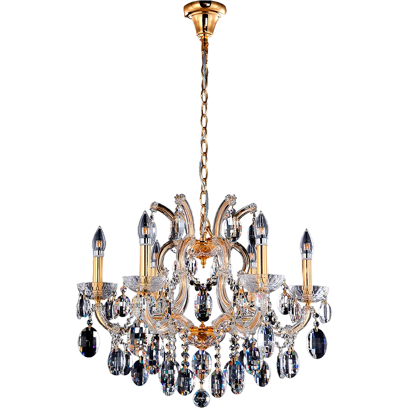Люстра Crystal Lux Hollywood SP6 Gold Прозрачная Золото