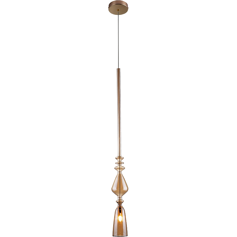 Подвесной светильник Crystal Lux Lux new SP1 B Amber цвет плафона/подвески Коричневый, Прозрачный, цвет арматуры Золото