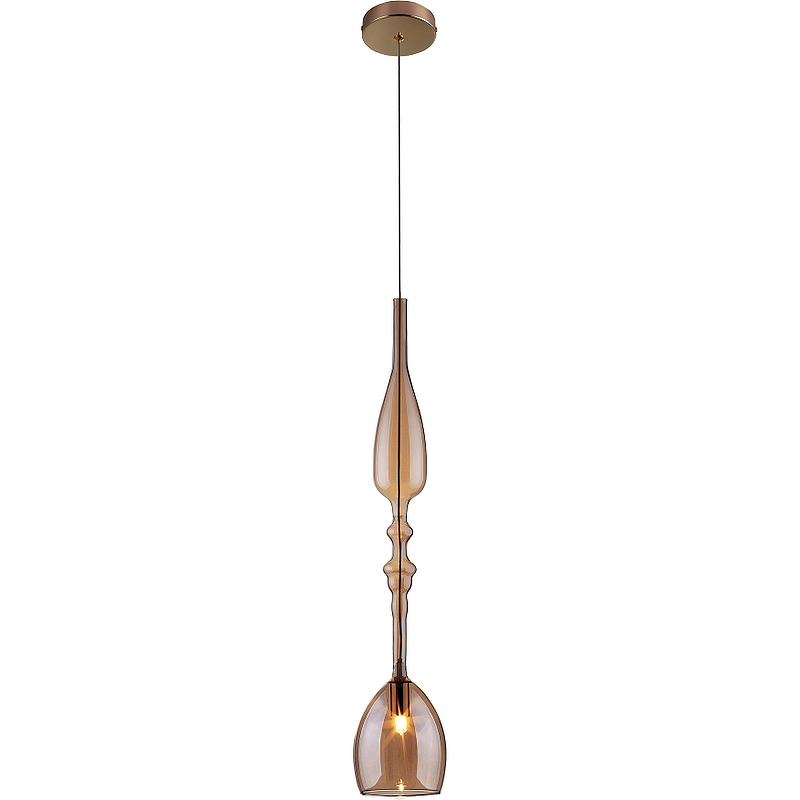 Подвесной светильник Crystal Lux Lux new SP1 C Amber цвет плафона/подвески Коричневый, Прозрачный, цвет арматуры Золото