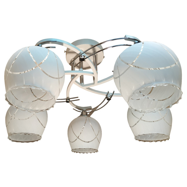 люстра потолочная Jupiter Lighting Mayer 5х60Вт Е27 белый