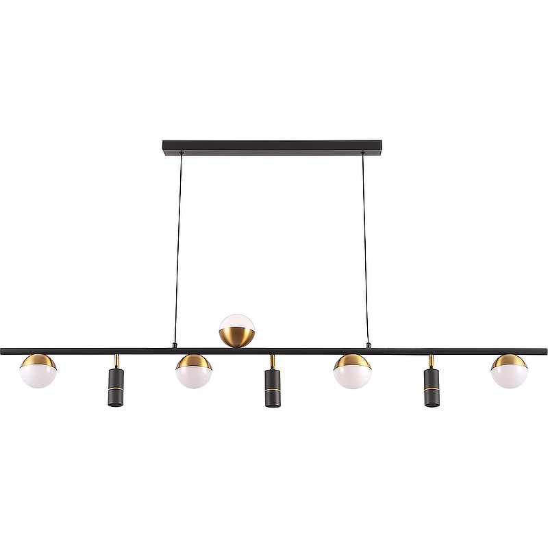 Подвесной светильник Crystal Lux CLT 047C8 L1400 BL-GO Белый Черный Золото