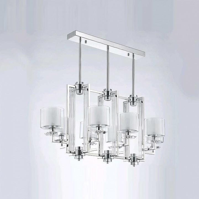Люстра на штанге Newport 4400 4408/S chrome цвет плафона/подвески Прозрачный, цвет арматуры Хром