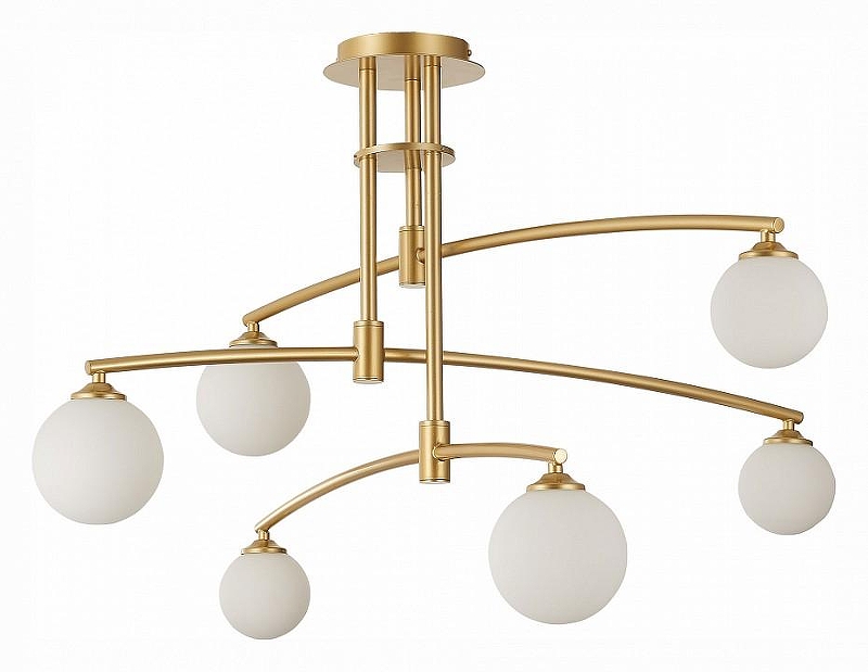 Люстра на штанге ST-Luce Sembrare SL1208.302.06 цвет плафона/подвески Белый, цвет арматуры Золото