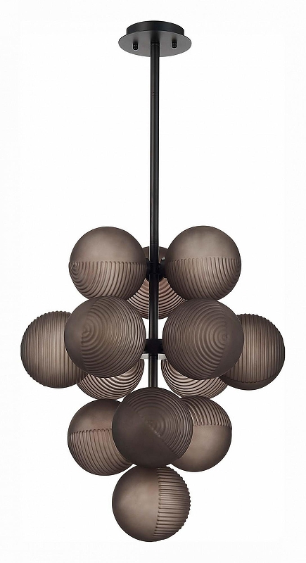 Люстра на штанге ST-Luce Todo SL1184.403.13 цвет плафона/подвески Светло-серый, цвет арматуры Черный