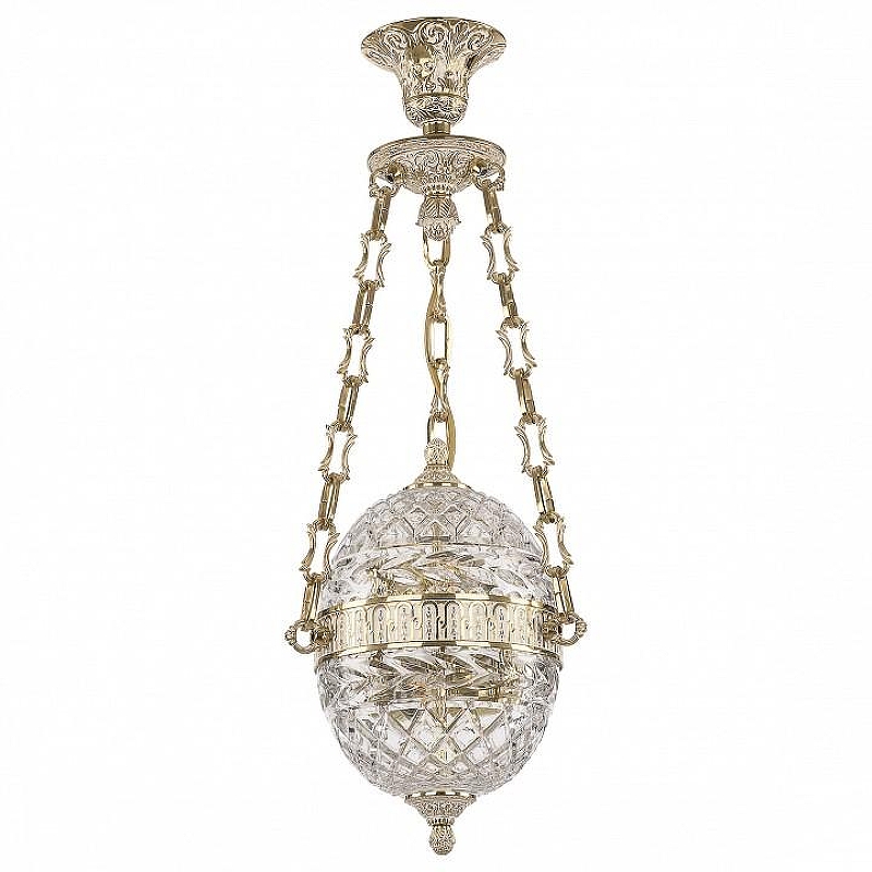 Подвесной светильник Bohemia Ivele Crystal 7100 71000P/20 GW Clear/M-1F цвет плафона/подвески Прозрачный, цвет арматуры Бронза