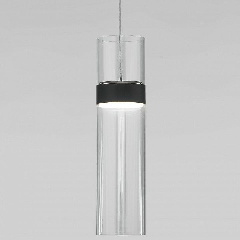 Подвесной светильник Eurosvet Lumen 50244/1 LED черный/прозрачный цвет плафона/подвески Прозрачный, цвет арматуры Черный