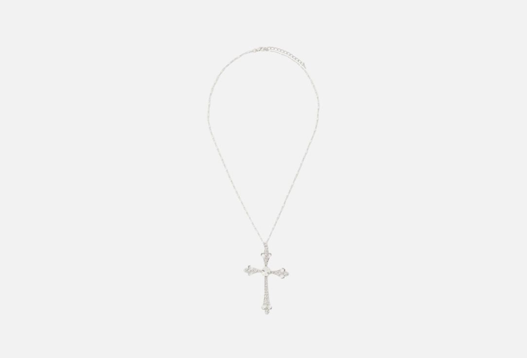 Колье PABUR CROSS SLV серебряный 1 шт