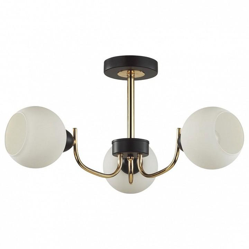 Люстра на штанге Lumion BLISS 5642/3C цвет плафона/подвески Белый, цвет арматуры Золото, Черный