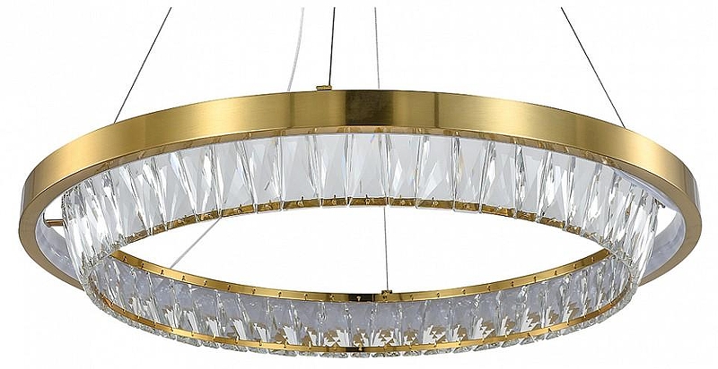 Подвесной светильник Indigo Riva 12045/1P Brass цвет плафона/подвески Прозрачный, цвет арматуры Бронза