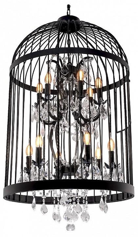 Подвесной светильник Loft it V1ntage B1rdcage LOFT1891/12 цвет плафона/подвески Прозрачный, цвет арматуры Черный