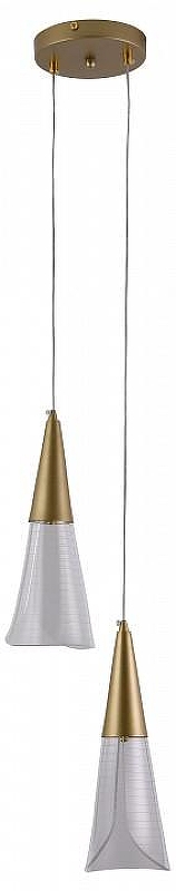Подвесной светильник Natali Kovaltseva Triangle LED LAMPS 81117/2C цвет плафона/подвески Прозрачный, цвет арматуры Золото