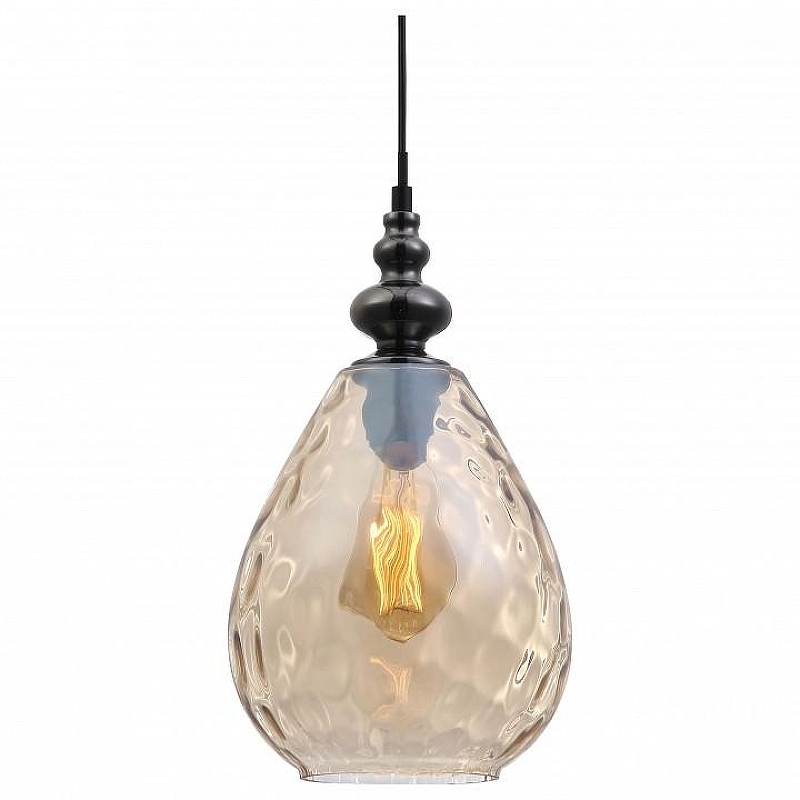 Подвесной светильник TopLight Adela TL1171H-01AB цвет плафона/подвески Янтарный, цвет арматуры Черный