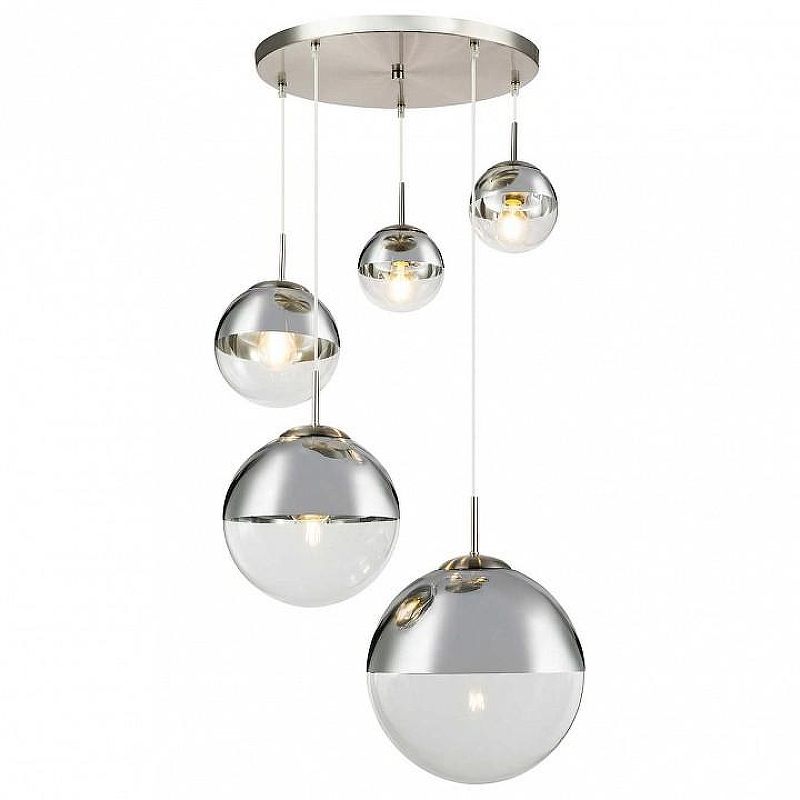 Подвесной светильник TopLight Glass TL1203H-05CH цвет плафона/подвески Прозрачный, цвет арматуры Хром