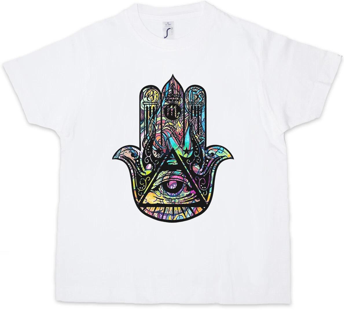 ILLUMINATI HAND HAMSA Kids Boys kids boys T-Shirt Illuminati Society Free Mason 160