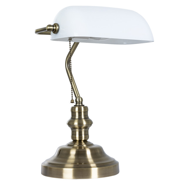 лампа настольная ARTE LAMP Банкер 1х60Вт E27 металл гальванизированный античная бронза