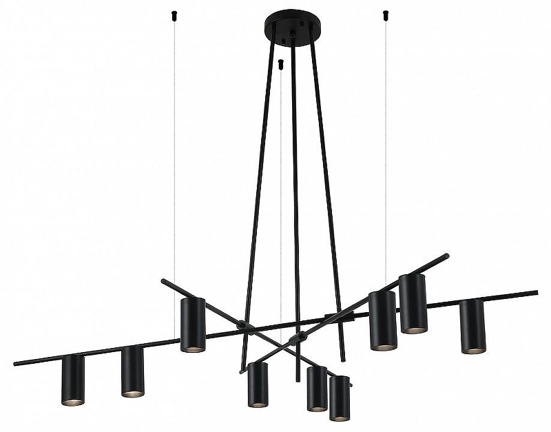 Люстра на штанге Kink Light Рия 07621-9,19 цвет плафона/подвески Черный, цвет арматуры Черный