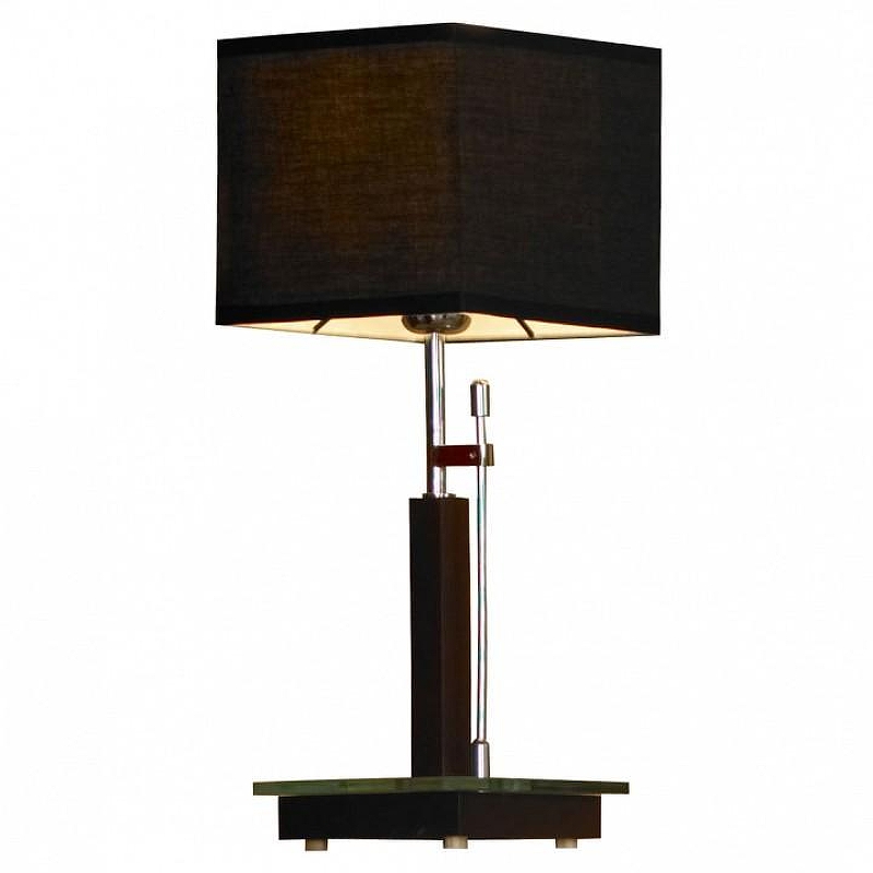 Настольная лампа Lussole Montone LSF-2574-01 цвет плафона/подвески Черный, цвет арматуры Коричневый, Прозрачный, Хром