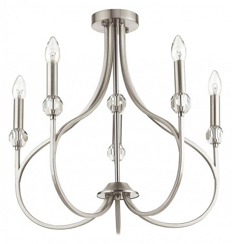 Люстра на штанге Lumion Mackenzie 4495/5C цвет арматуры Прозрачный, Никель