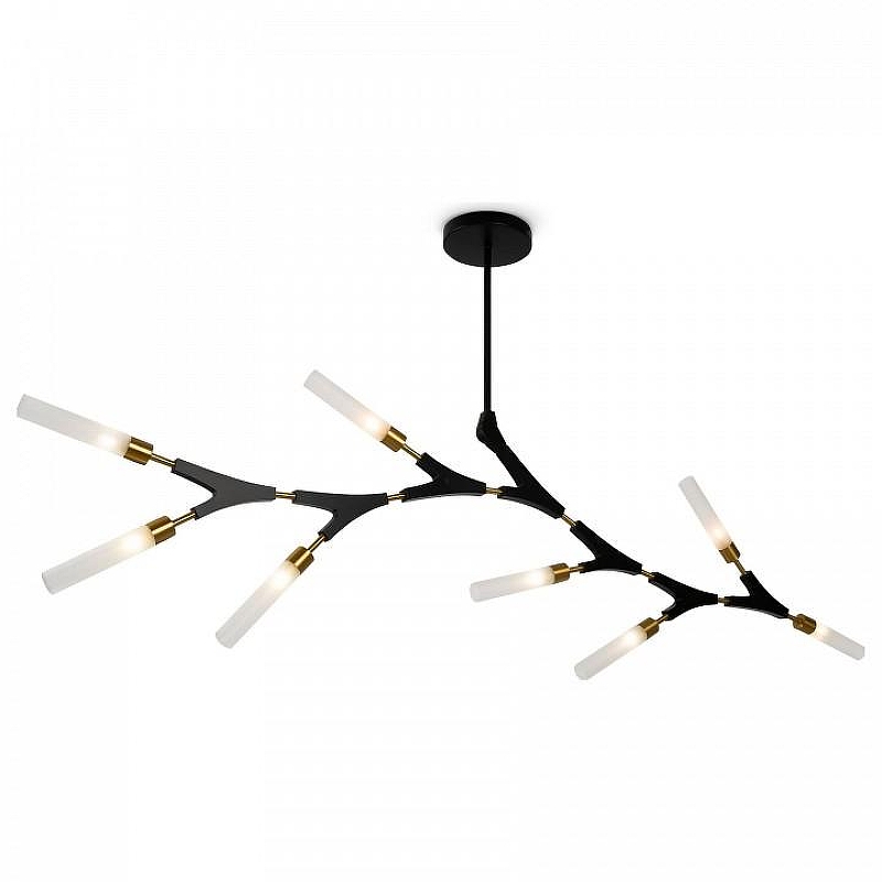 Люстра на штанге Freya Crown FR5213PL-08B цвет плафона/подвески Белый, цвет арматуры Черный