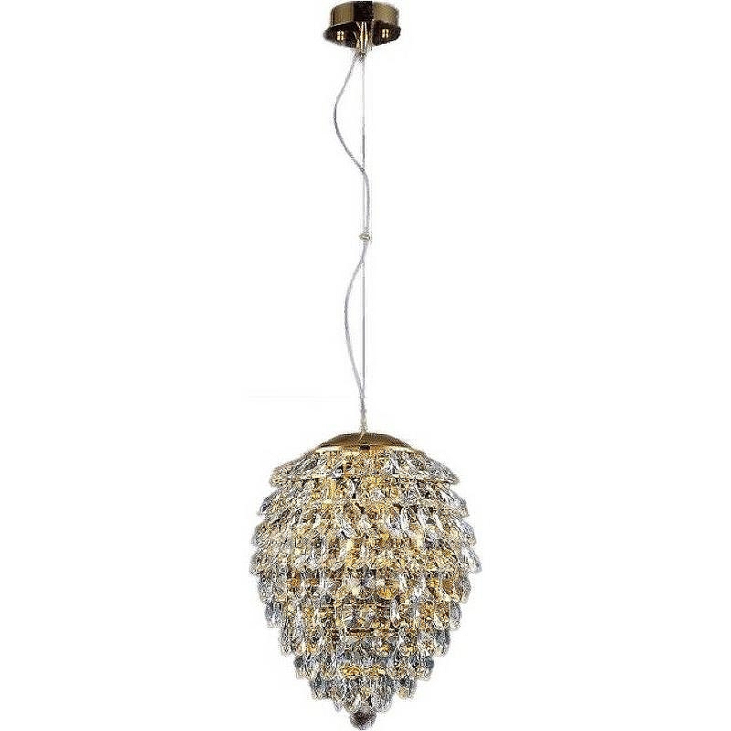 Подвесной светильник Crystal Lux Charme SP4 Gold Transparent цвет плафона/подвески Прозрачный, цвет арматуры Золото