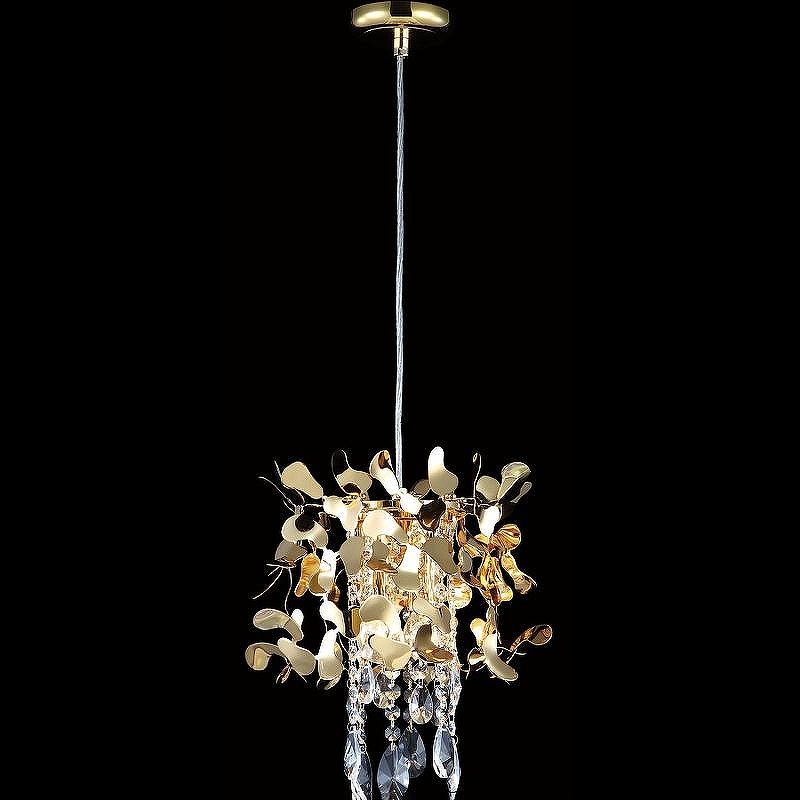 Подвесной светильник Crystal Lux Romeo SP2 Gold D250 цвет плафона/подвески Золото, цвет арматуры Золото