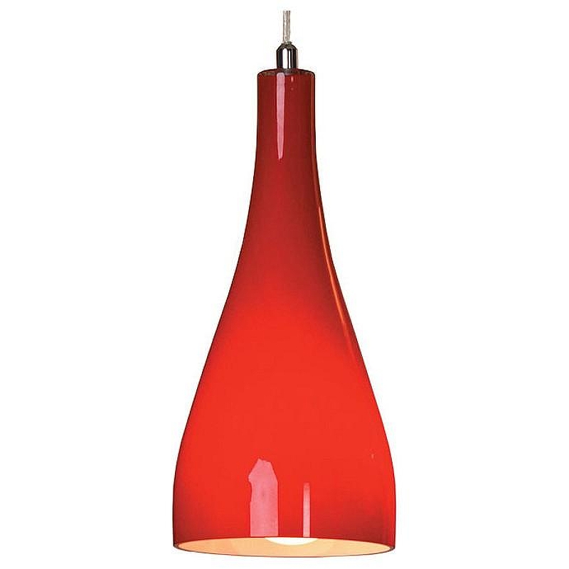 Подвесной светильник Lussole Rimini LSF-1156-01 цвет плафона/подвески Красный, цвет арматуры Хром