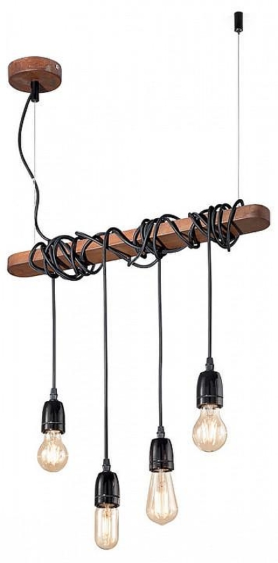 Подвесной светильник Ideal Lux Electric ELECTRIC SP4 цвет Коричневый, Черный