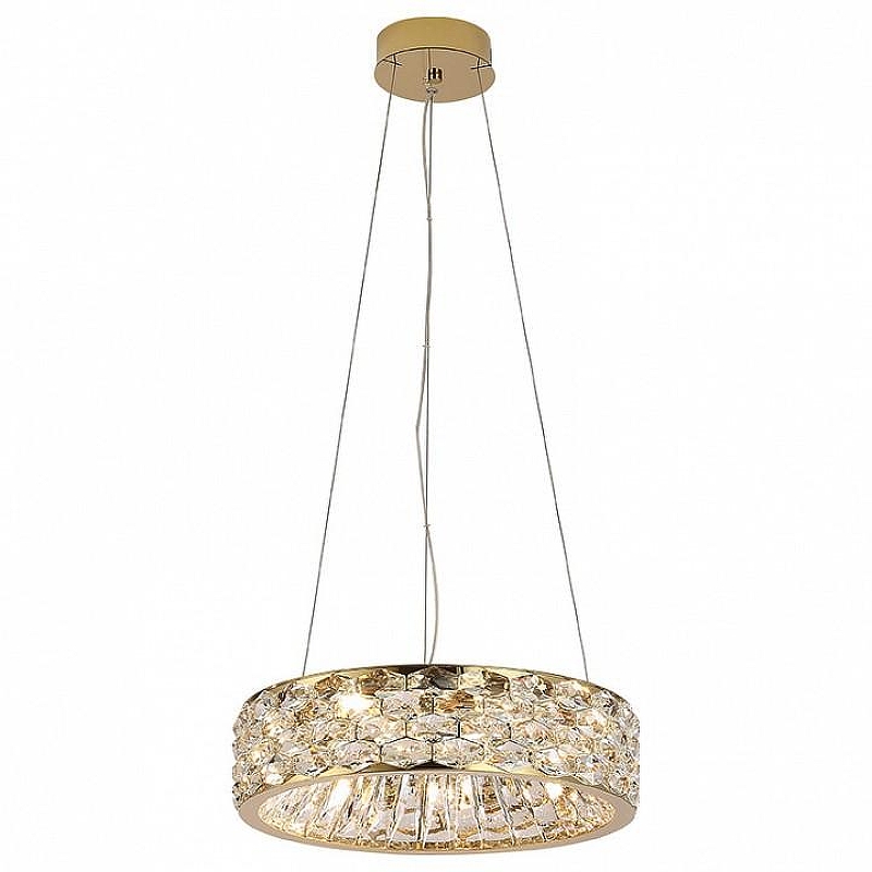 Подвесной светильник Newport TIFFANY 8532/40 C gold polished цвет плафона/подвески Прозрачный, цвет арматуры Золото, Шампань